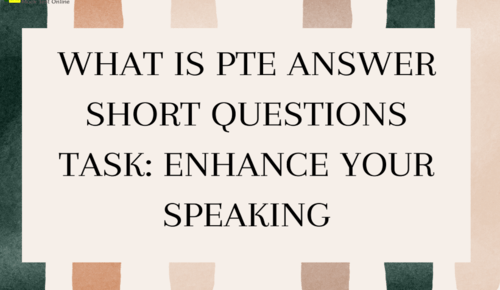 What is PTE Answer Short Questions Task