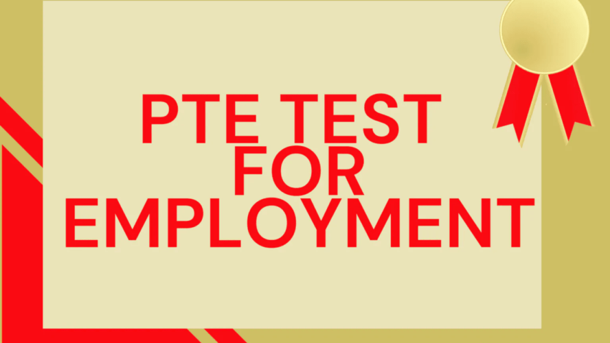 PTE Test for Employment