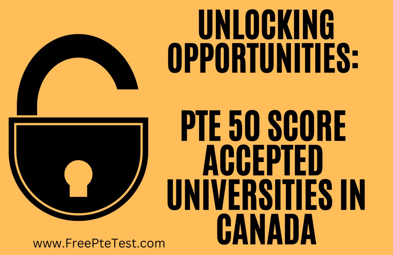 PTE 50 Score Accepted Universities in Canada