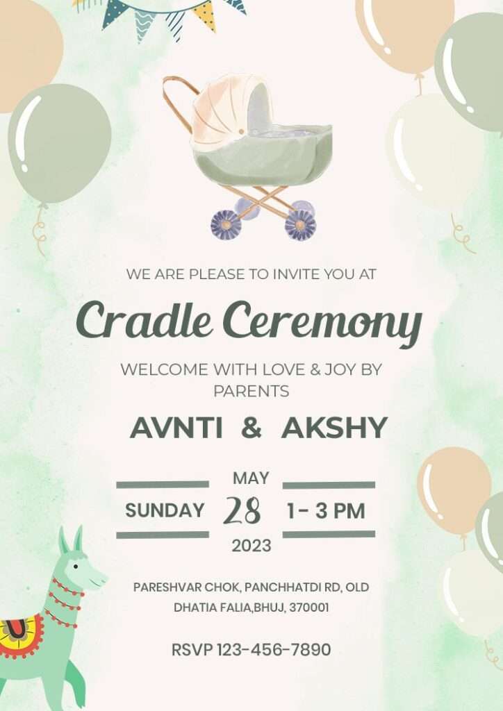 cradle ceremony cards