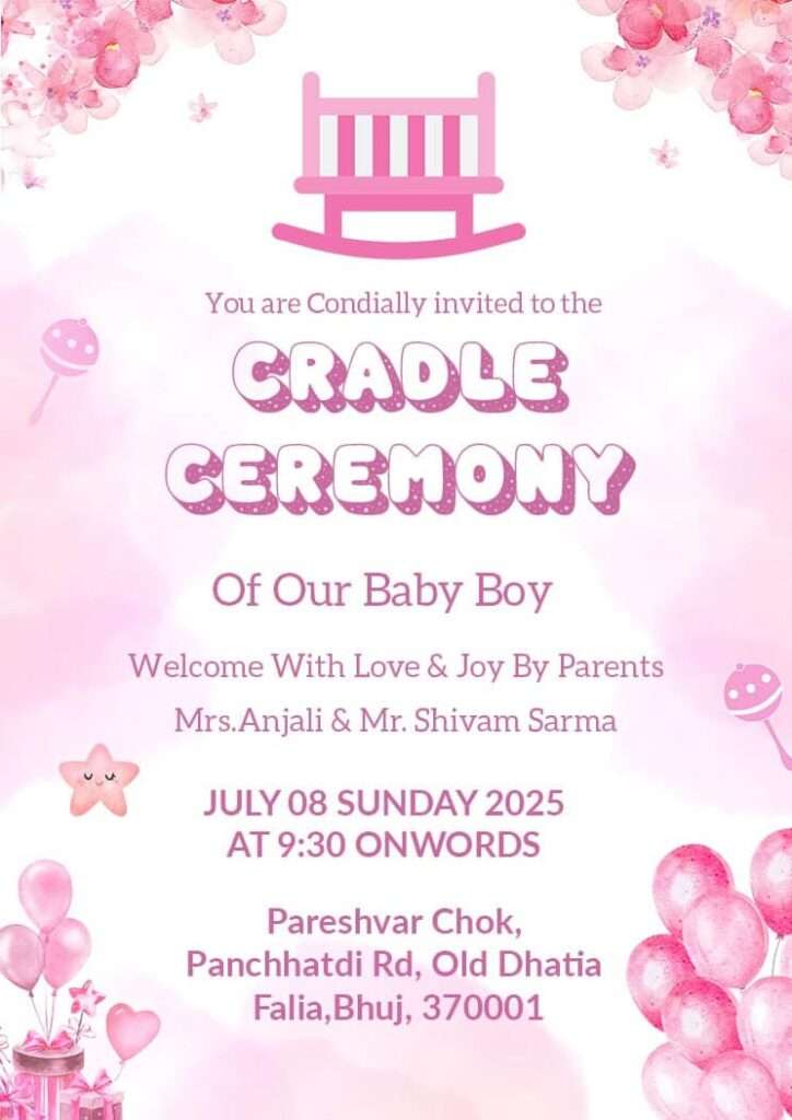 cradle ceremony cards