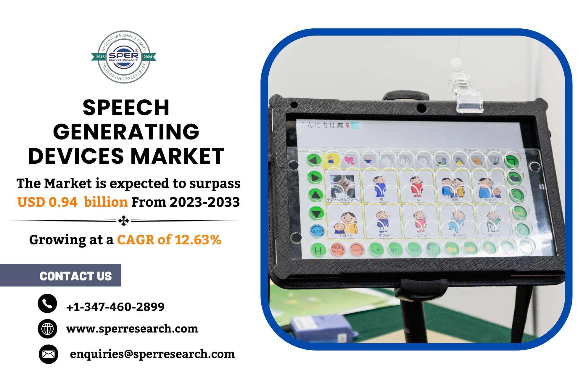 Speech Generating Devices Market Trends and Size, Revenue, Industry Share, Key Manufacturers, Challenges, Future Opportunities and Forecast 2023-2033