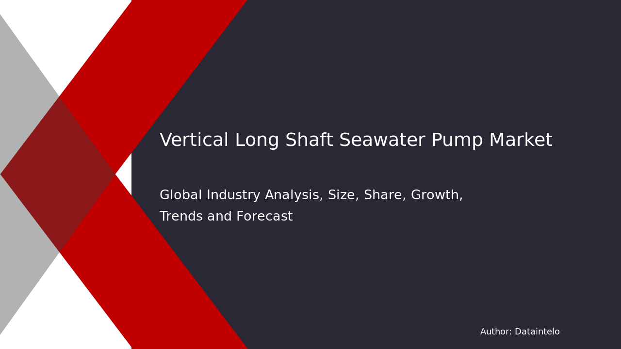 Vertical Long Shaft Seawater Pump Market Size, Share, Statistics 2032 | Segmentation