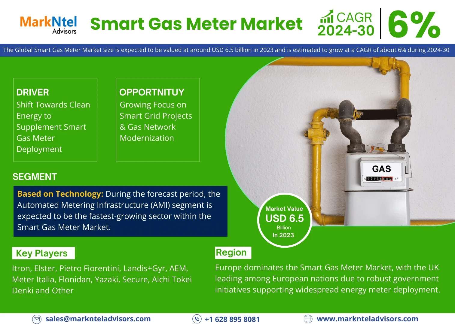 Smart Gas Meter Market Size, Share Analysis 2024 | Top Player, Industry Trends & Worth by 2030