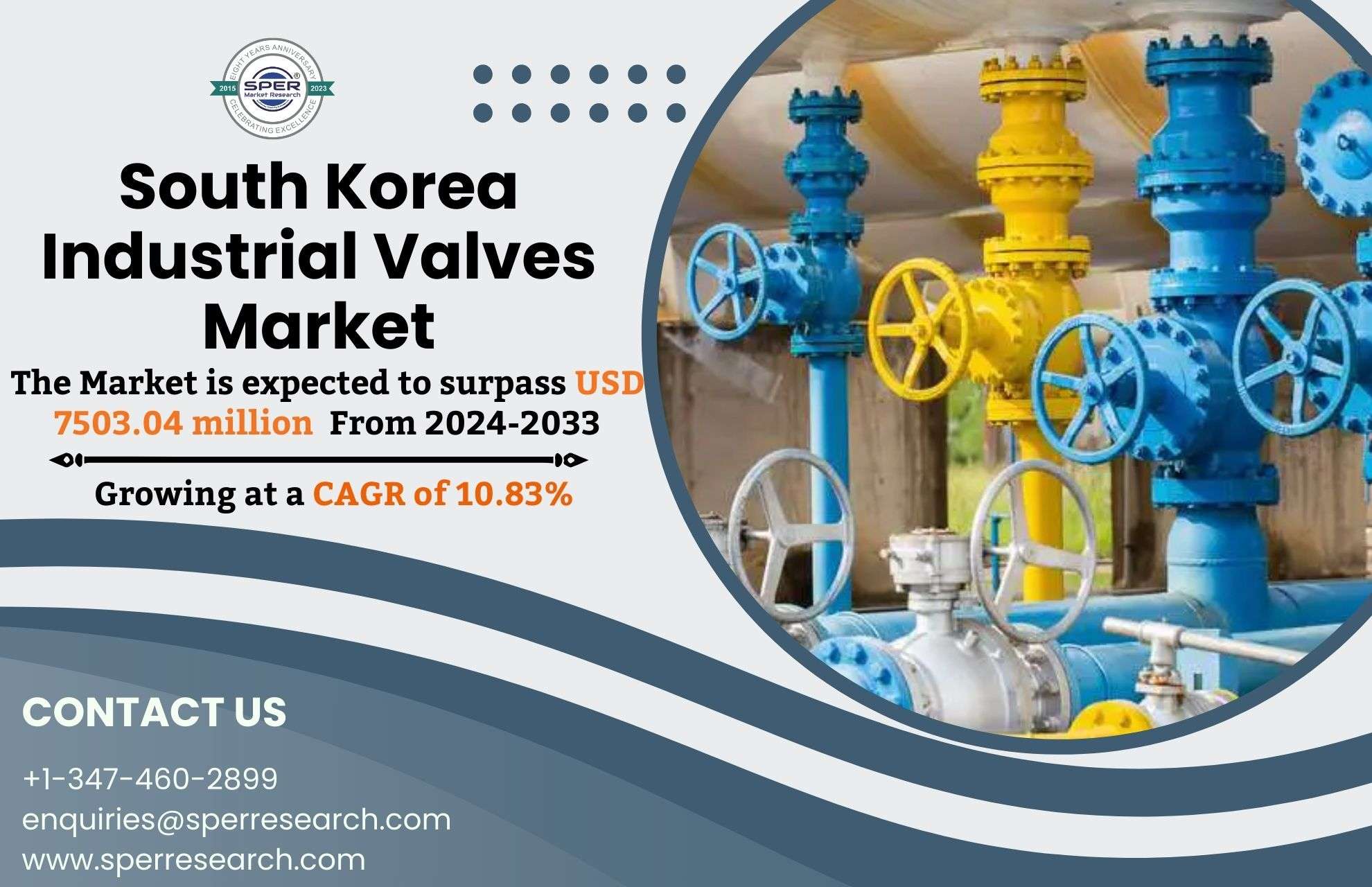 South Korea Industrial Valves Market Share and Size, Trends, Scope, CAGR Status, Market Analysis, Future Opportunities and Forecast till 2024-2033