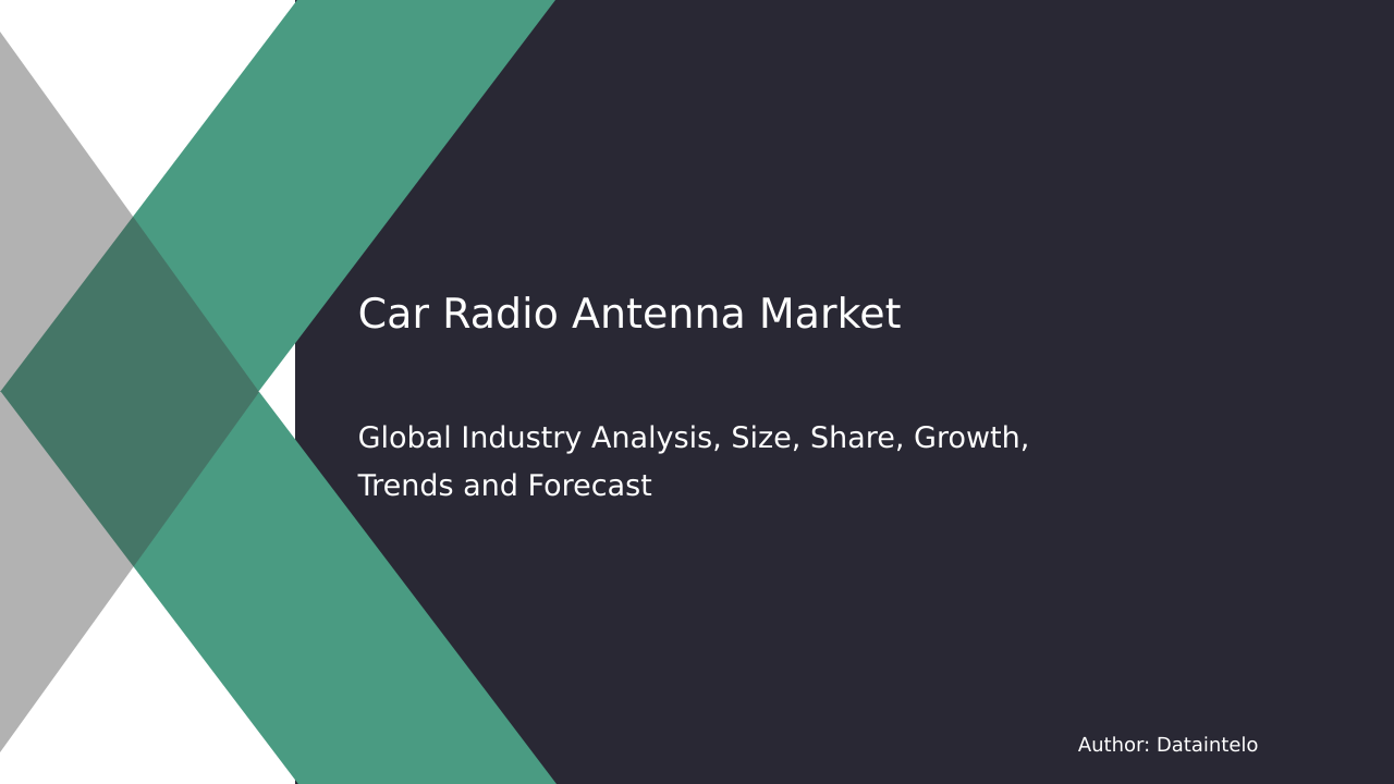 Car Radio Antenna Market: Opportunities, Trends, and Forecast