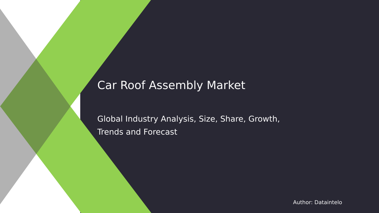 2032 Analysis of Car Roof Assembly Market | By Dataintelo