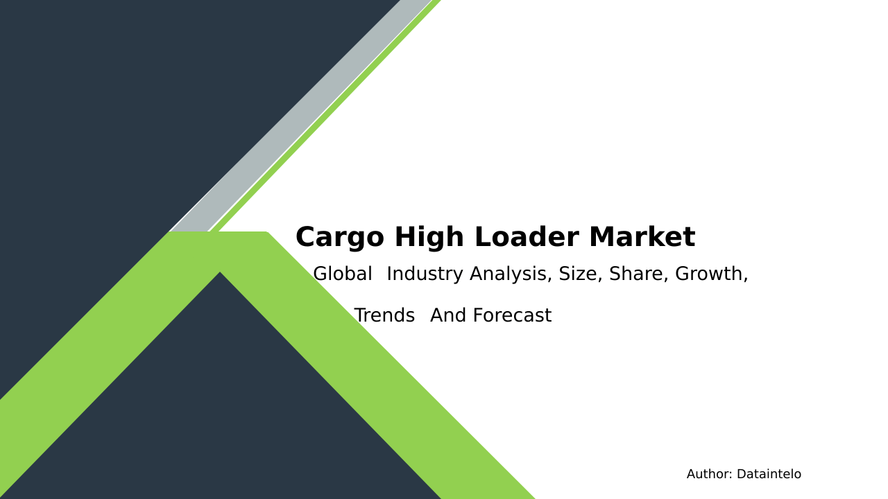 Global Cargo High Loader Market Size, Growth, Share, Trends Report