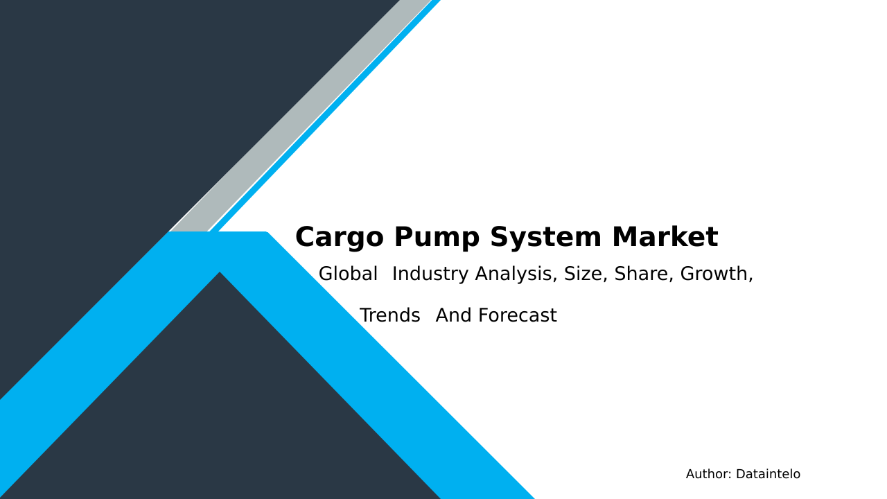 Cargo Pump System Market Forecast Insights To 2032 | By Dataintelo