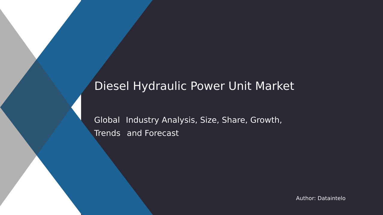 Diesel Hydraulic Power Unit Market Potential: Opportunities Analysis 2032