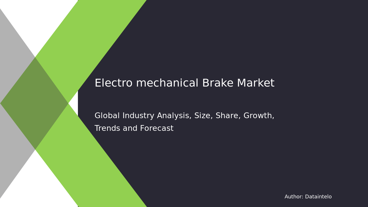 Electro Mechanical Brake Market Forecast Overview 2032