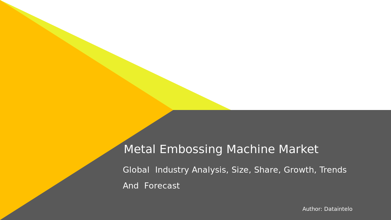 Market Insights and Forecast for Metal Embossing Machines 2032