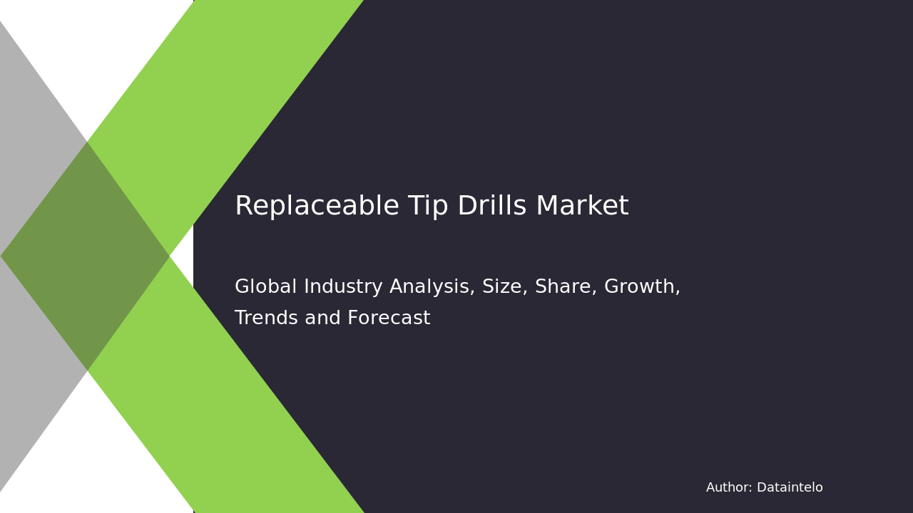 Trends and Demands in Replaceable Tip Drills Market Growth Analysis 2032